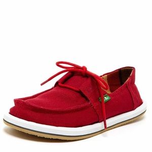 ❌-SOLD-❌SANUK RAMBLER LACE UP MOCCASINS 7 1/2 RED